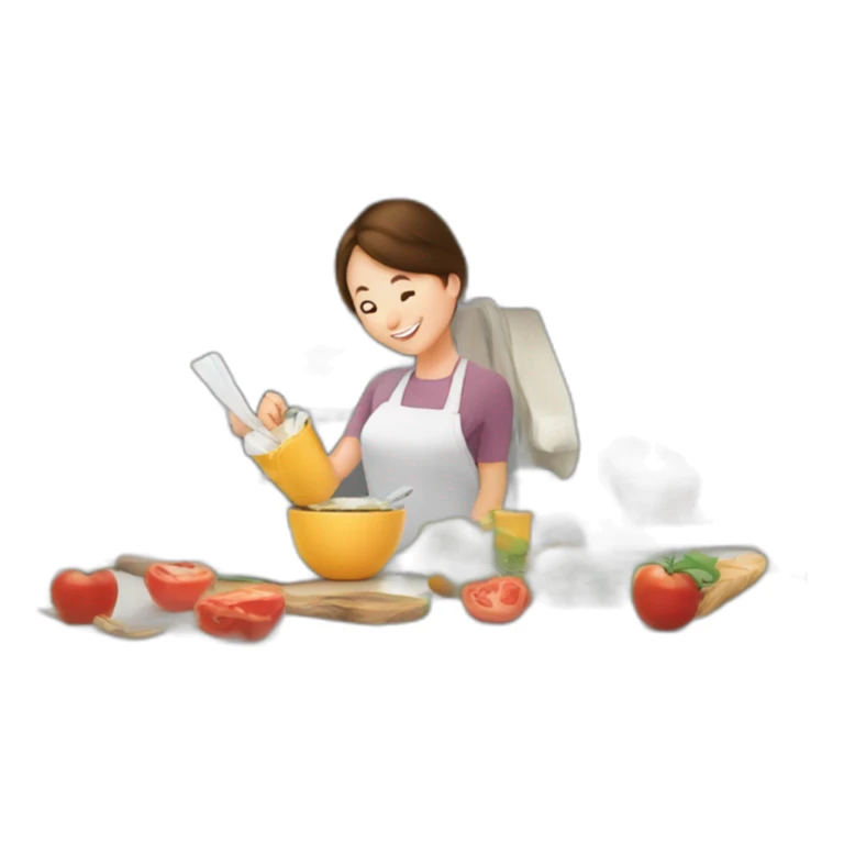 Illustrate a digital calendar with animated dates, in a busy family   kitchen." sticker