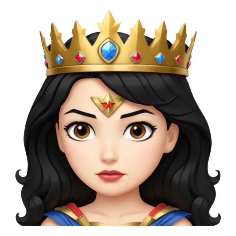 black haired wonder woman sticker