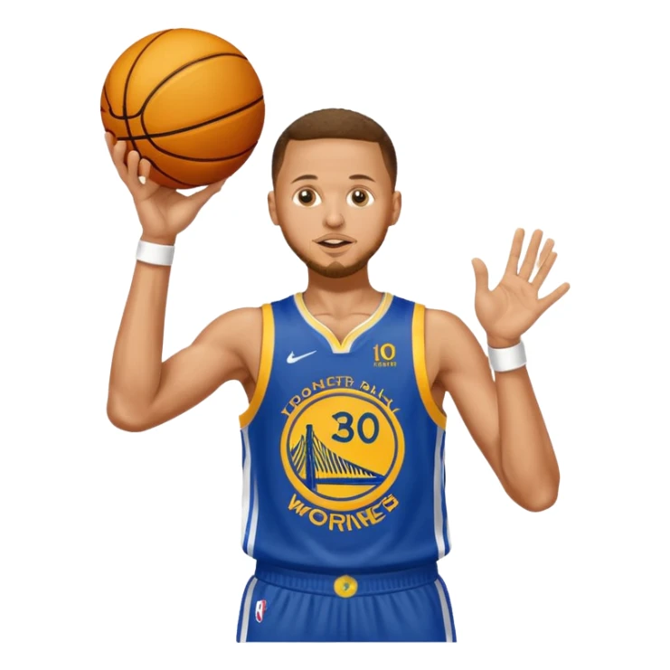 Stephen Curry shooting a basketball of money sticker