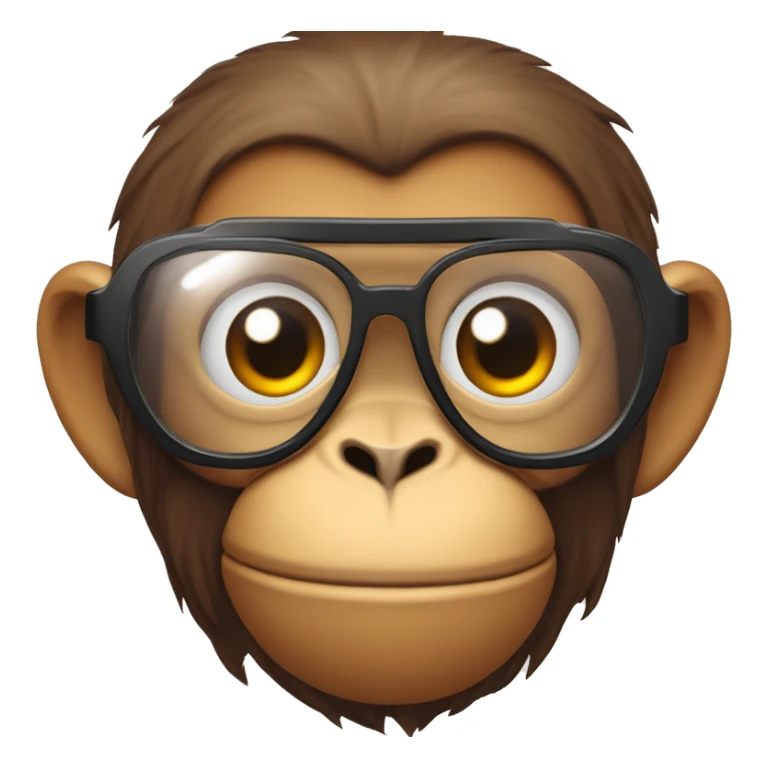 Monkey con gafas rojas que tenga cosas cómo de el futuro 2027 sticker