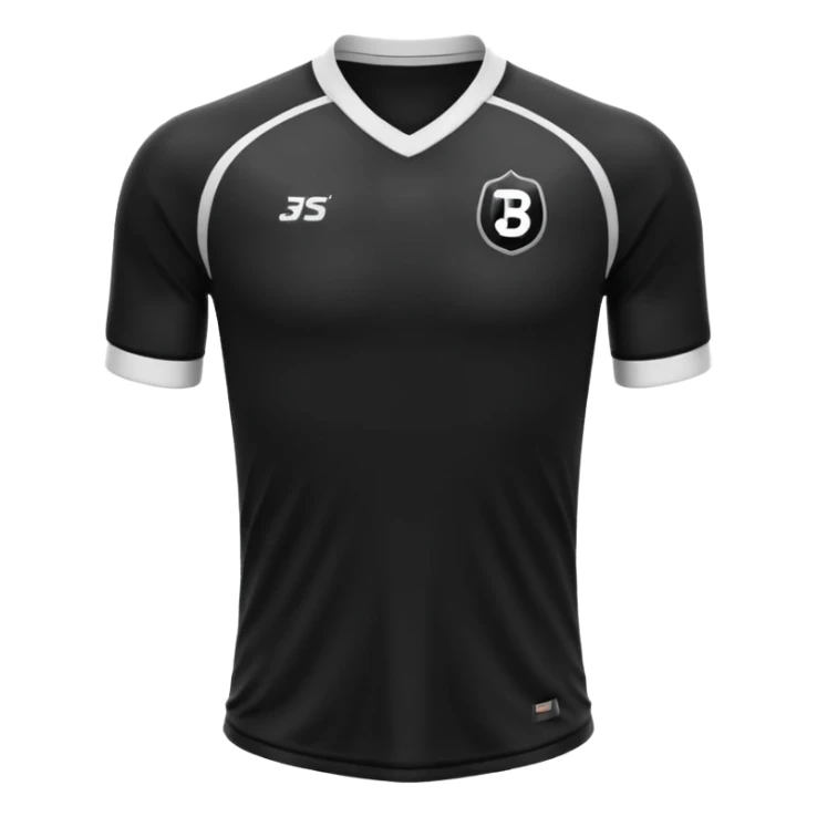 maillot football bande noir sans numéro ni logo sticker