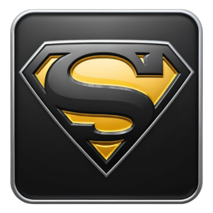 Superman Symbol Man of Steel black sticker