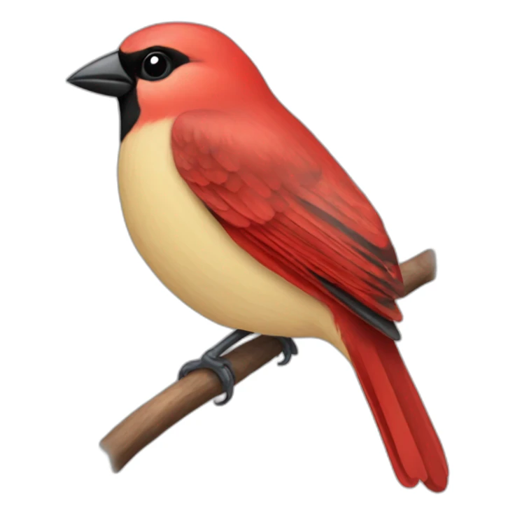 cara de un pájaro cardenal rojo sticker
