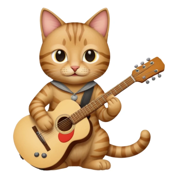 rockstar cat who plays guitar sticker