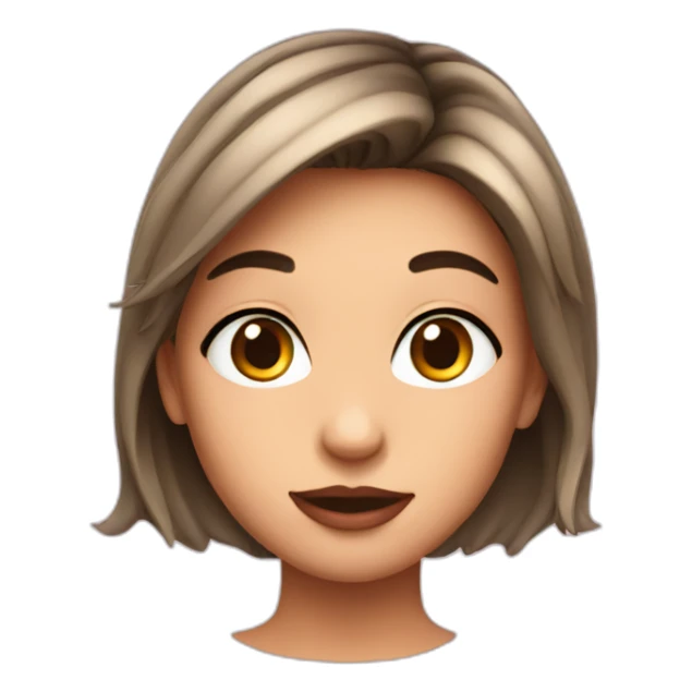 flirting pretty girl face sticker