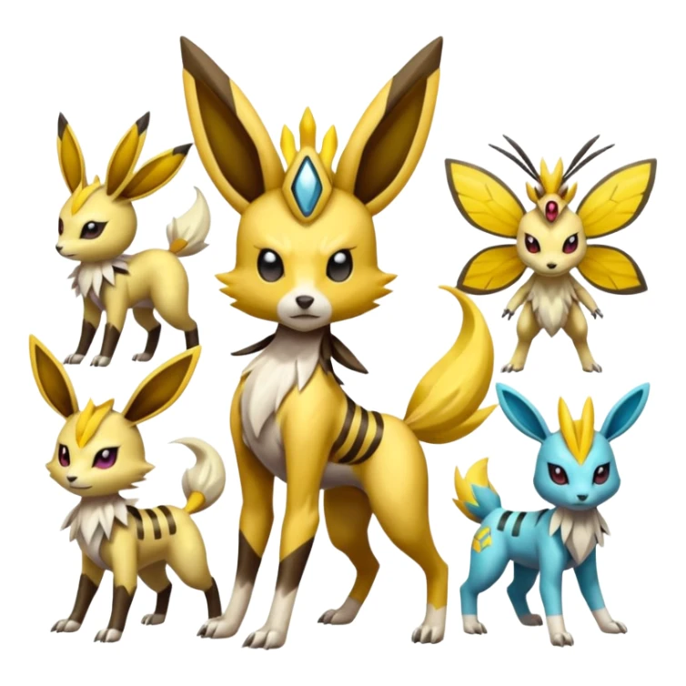 Meloetta-Renamon-Jolteon-Beedrill-Manectric-Palkia-Cresselia-fusion sticker
