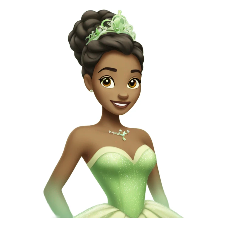 Disney Princess Tiana in elegant dress sticker