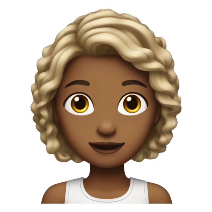 Girl who just got her hair done  sticker