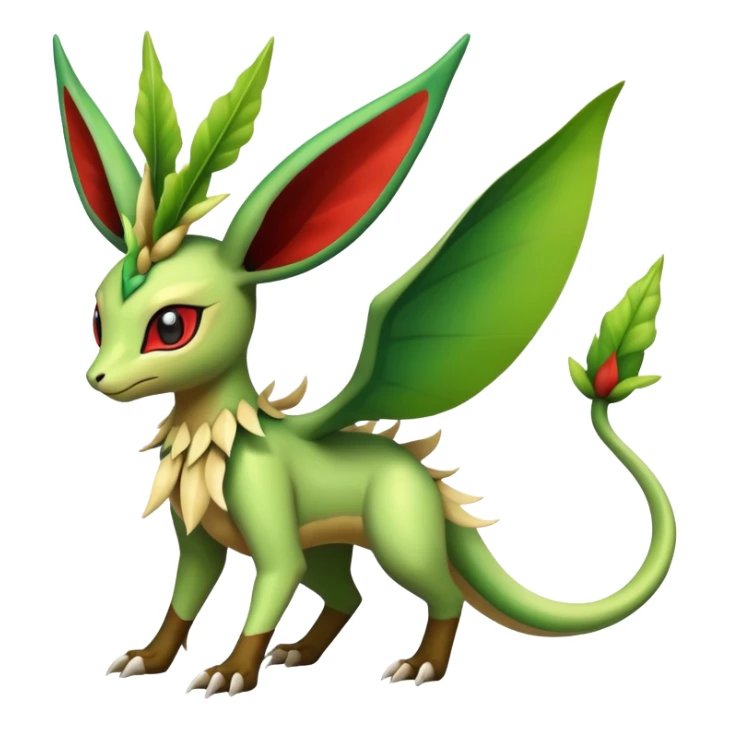 Exotic Tropical Rare Leafeon-Flygon-Tropius full body sticker