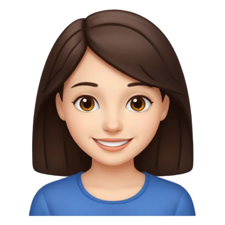 smiling brunette girl sticker