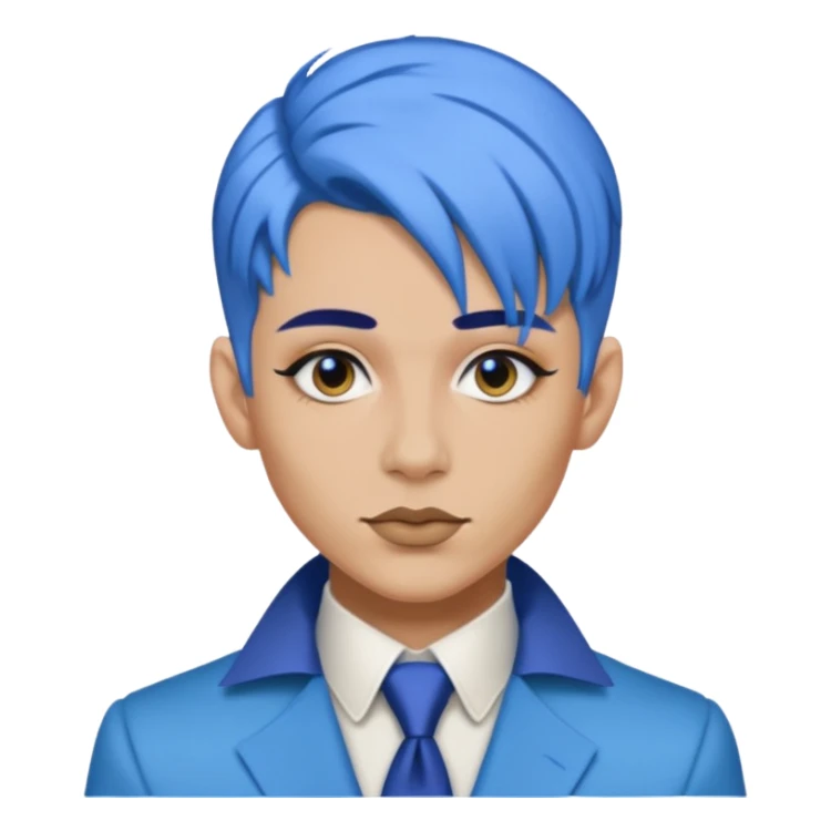 blue hair drag king fabulous makeup sticker