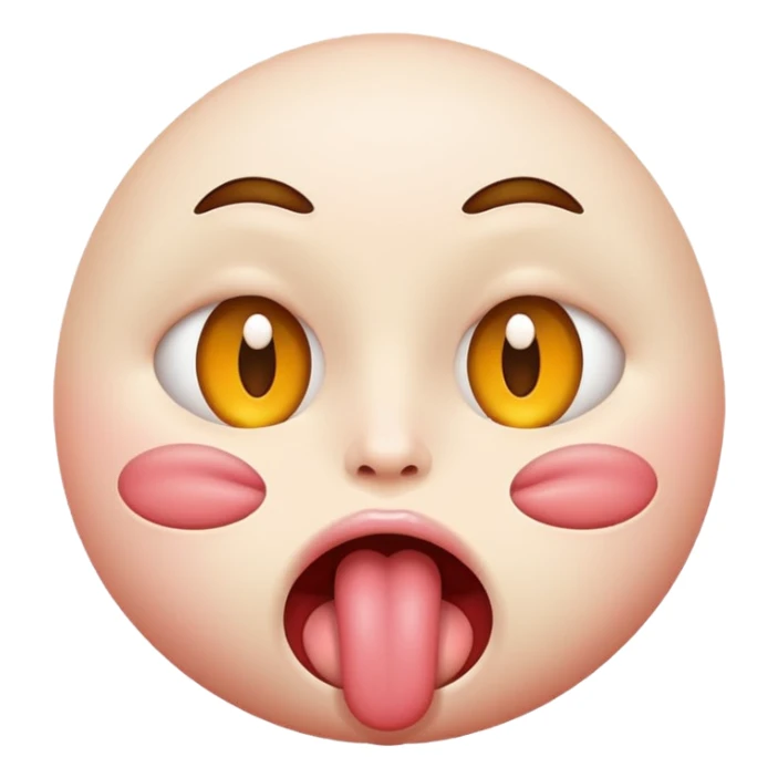 Face with tongue sticking out and rolled back eyes sticker