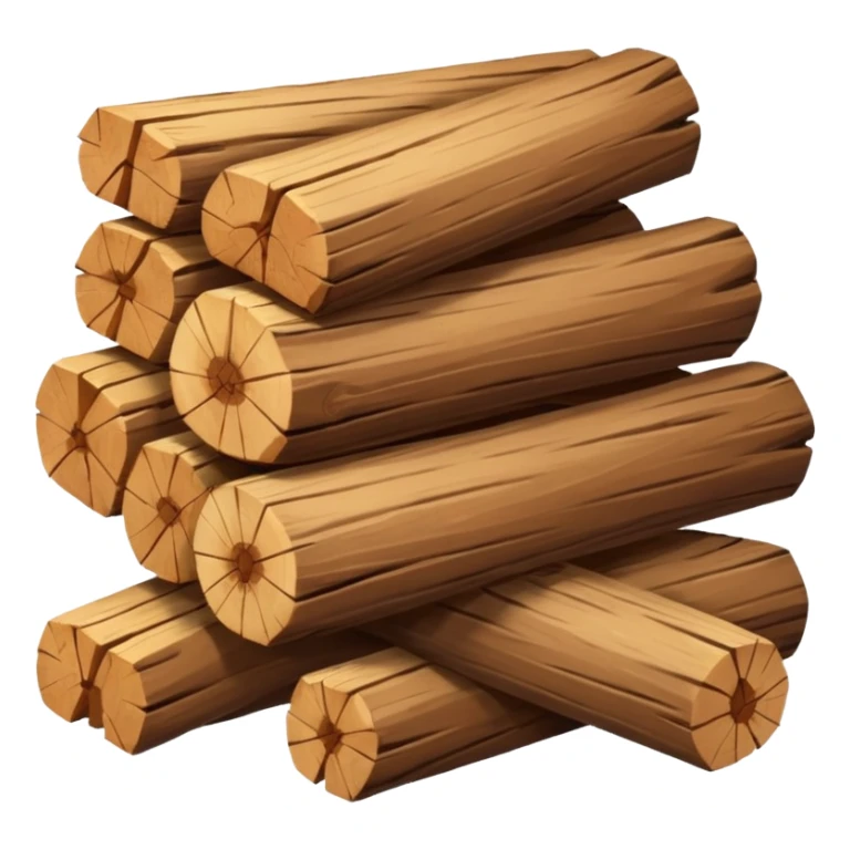 pile of wood emoji sticker