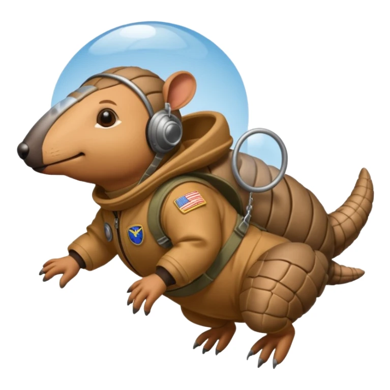 Man flying in the sky of armadillos sticker