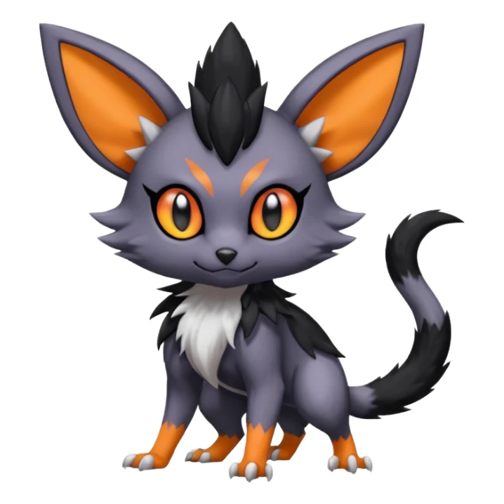 Noibat-Lykoi-Nargacuga-Torracat-fusion-Fakemon-Pokémon-creature  sticker