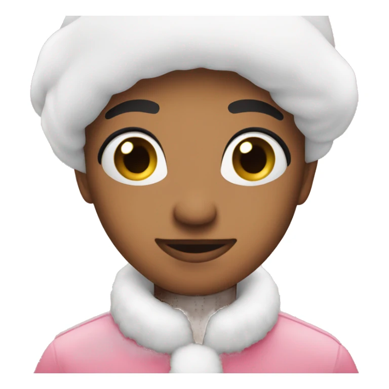 Pink an white Christmas  sticker