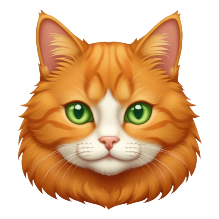 A cute orange tabby cat with green eyes sticker