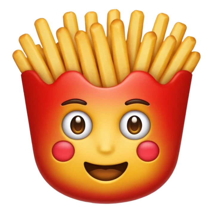 Red French frize emoji sticker