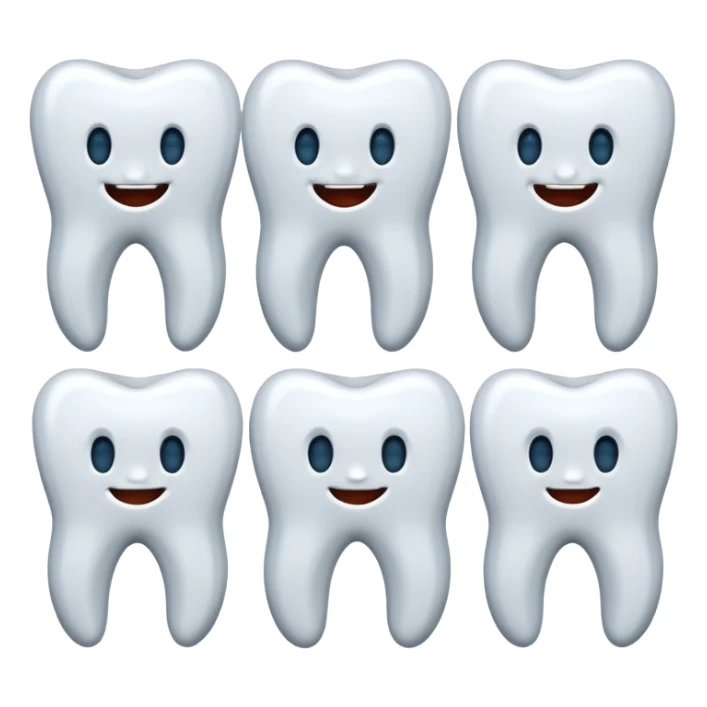 a set of teeth, no mouth, isolated sticker