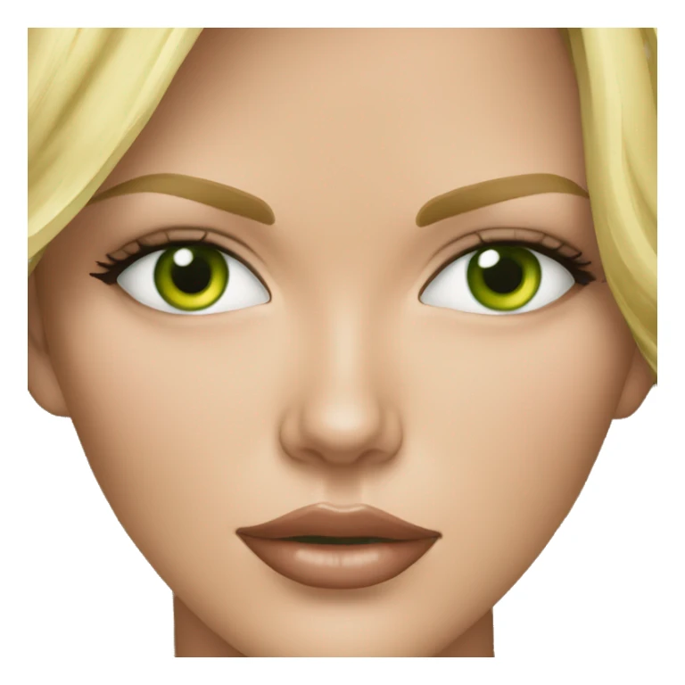 ultra realistic charlize theron green eyes wearing shirt sticker