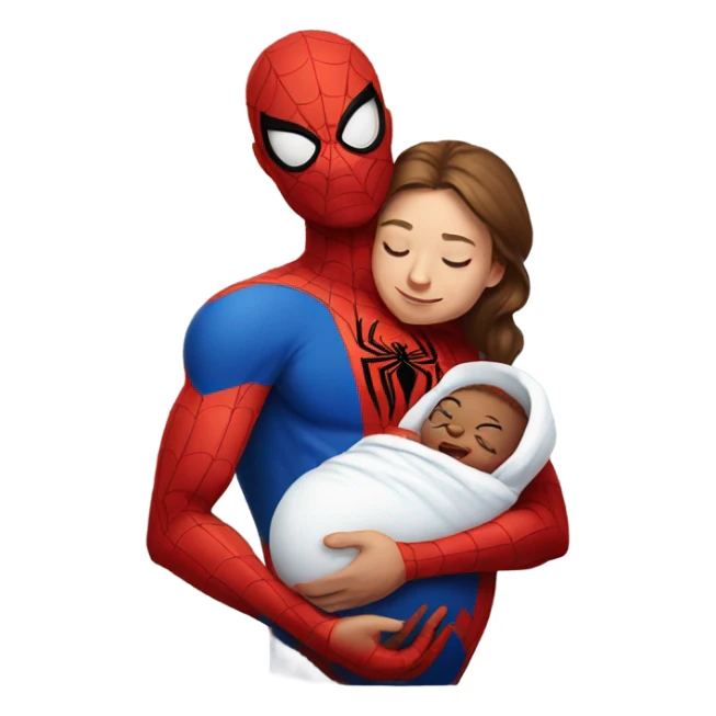 Pregnant Spider-Man nursing baby sticker