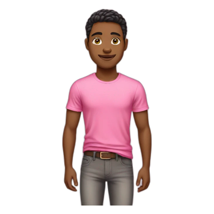 Rich boy with pink t-shirt sticker