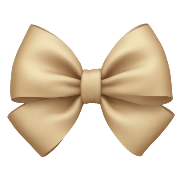 Beige bow sticker