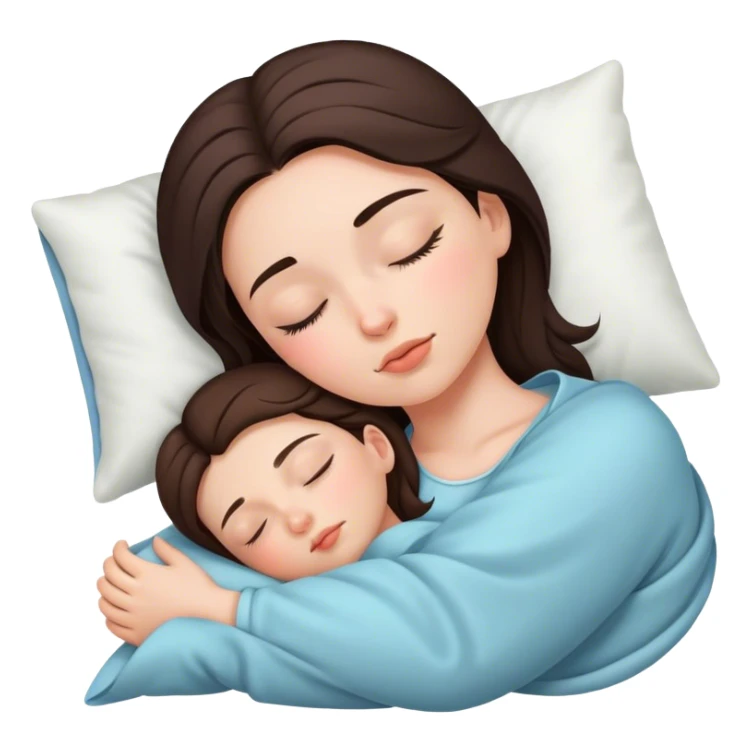 Brunette girl sleepin sticker