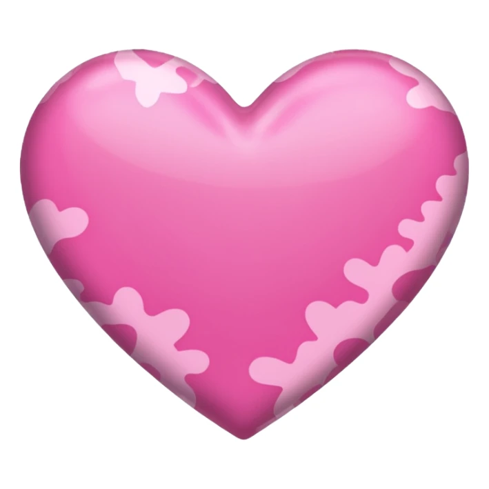 Pink heart with pink camo in the middle sticker