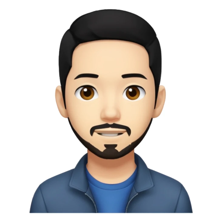 Mike Shinoda with black hair sticker