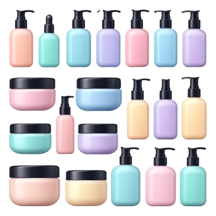 cute pastel colors skin care sticker