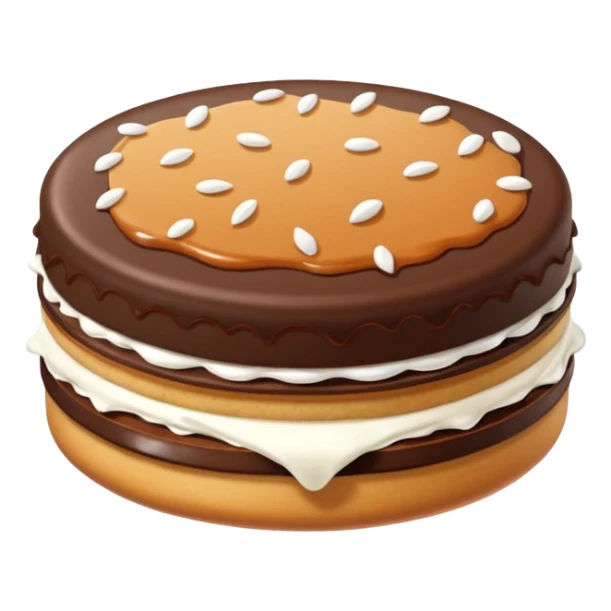un alfajor de dulce de leche y chocolate sticker