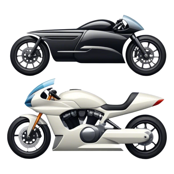 An icon showcasing a sleek motorcycle and a powerful car side by side, with bold, dynamic lines emphasizing speed and performance. highlighting their sleek design, custom tuning, and the excitement of the open road. Perfect for showcasing adventure and freedom on wheels. transparent background sticker
