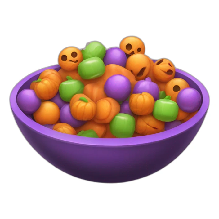 Halloween bowl of candy sticker