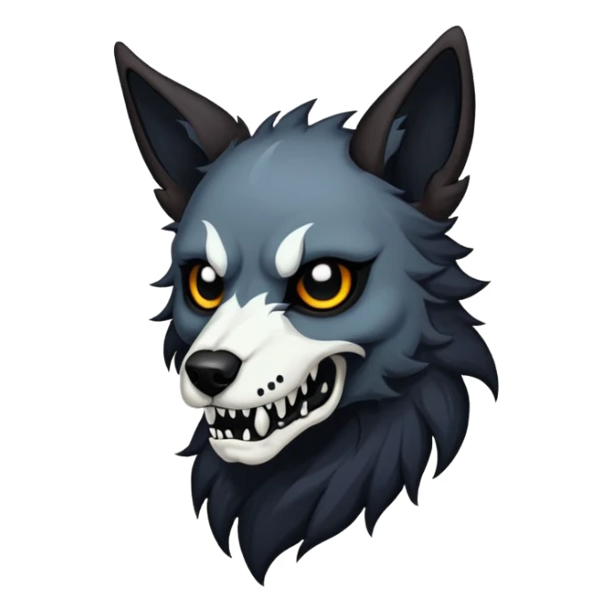 furry, black, skullwolf-skulldog, art by artist:wingedwolf94 sticker