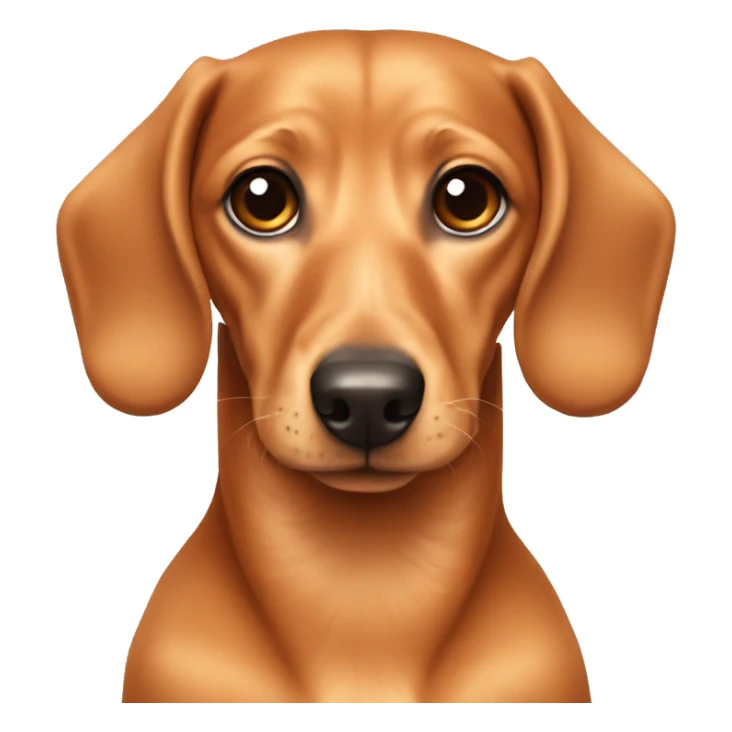 Light orange only around eyes and ears and white body and nose dachshund sticker