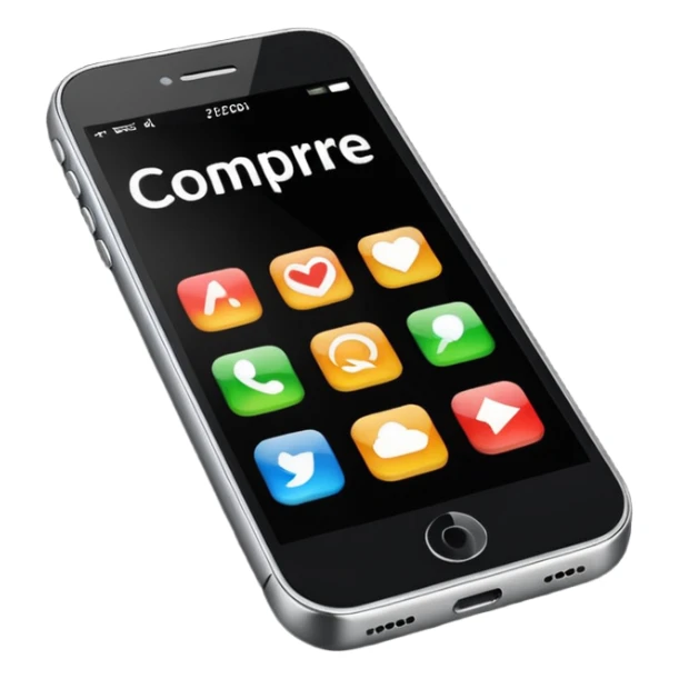 Quero uma desenho de celular e em baixo quero uma frase escrita ass vendendo esse celular em português sticker