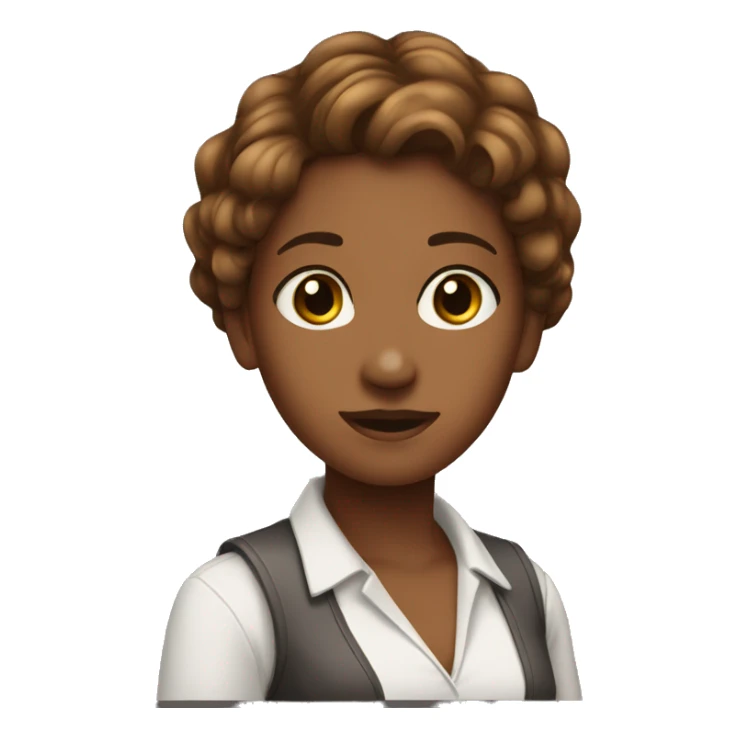 A brown girl with highlighted hair hand motioning  i dont know  sticker