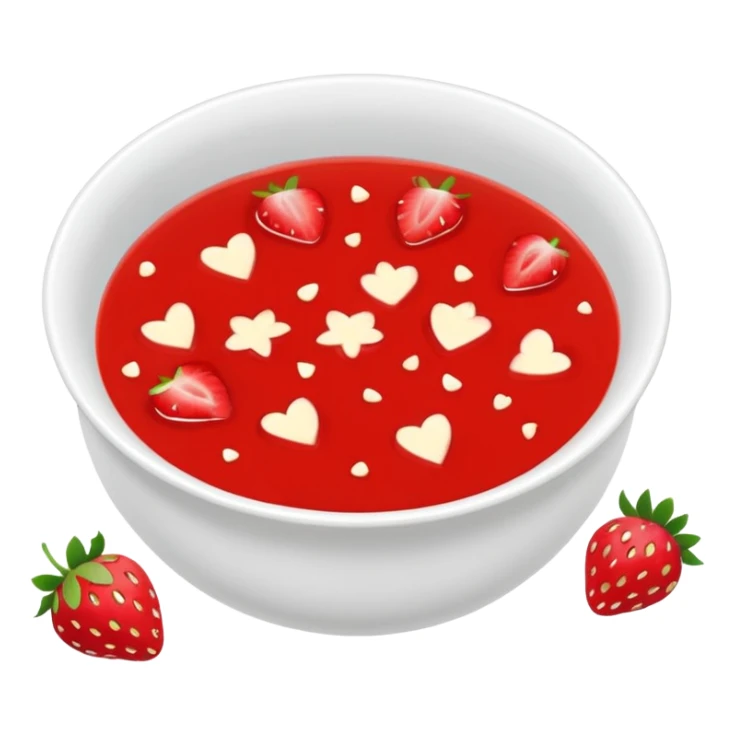 soup made of strawberries with small pieces of strawberries visible sticker