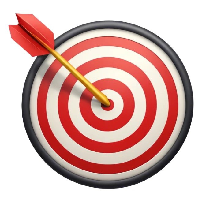 a target with an arrow, symbolizing precise and targeted marketing sticker