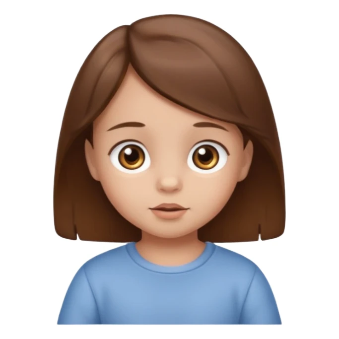 Baby with brown hair and eyes sticker