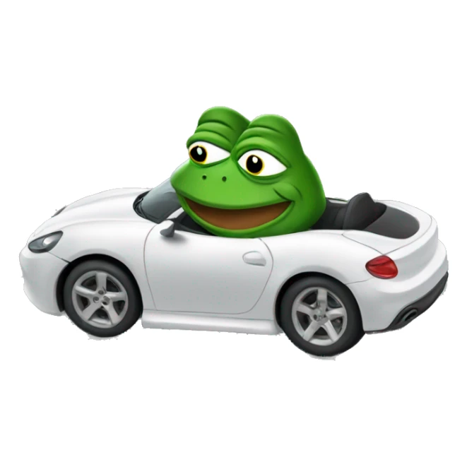 pepe the frog in a sports car sticker