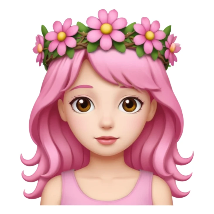 A pink woman cute and pretty sticker