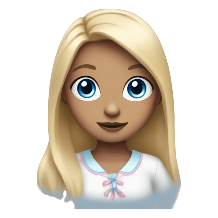 Bunny girl blue eyes sticker