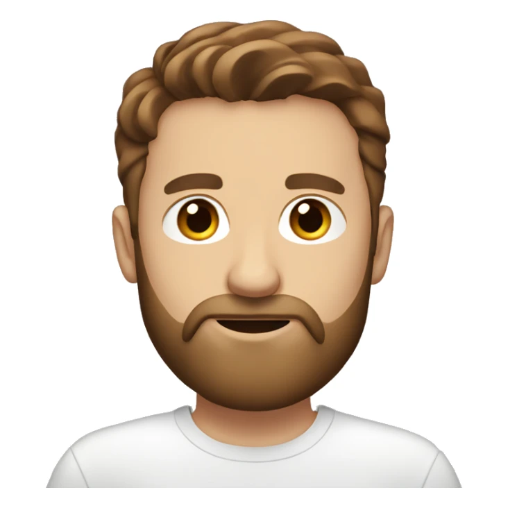 Short brown hair handsome white man, with beard on laptop sticker