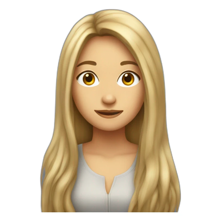 anne gastaldi with long hair sticker