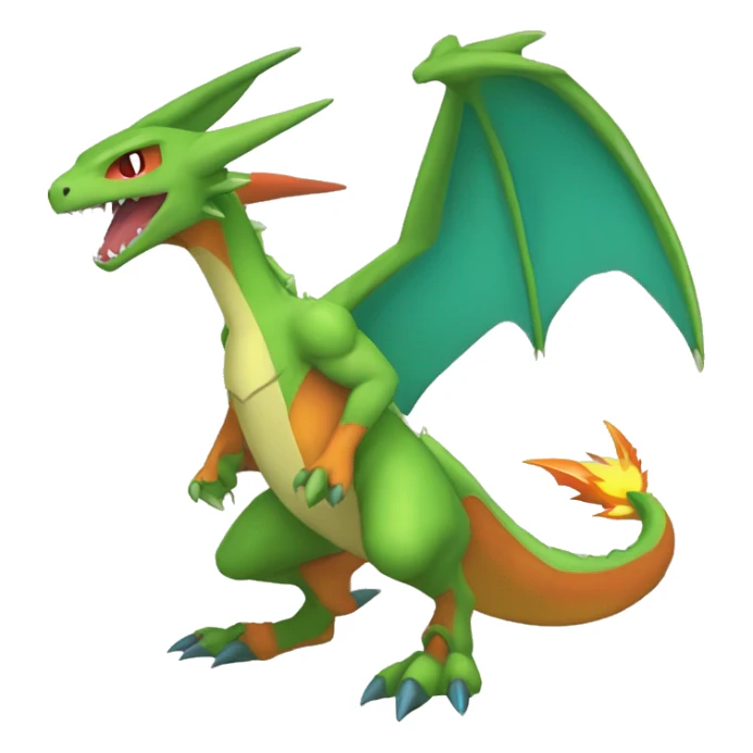 Anthro Cool Edgy Legendary Fakemon-Pokémon-Flygon-Charizard-Fantasy-Creature With Full Body Detailed High Quality sticker