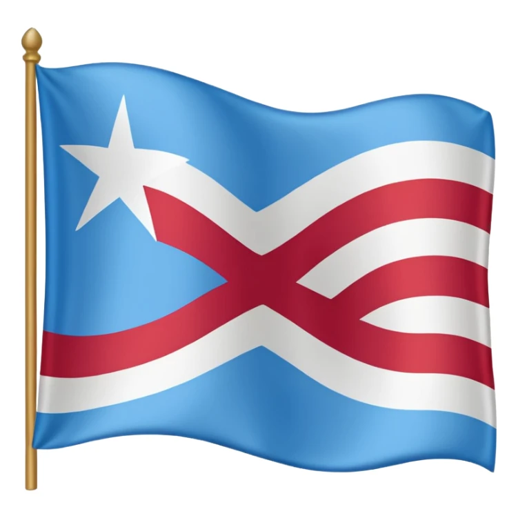 Original light blue flag of Puerto Rico  sticker
