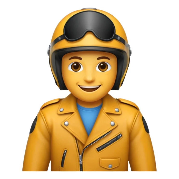 Un emoji de biker sticker