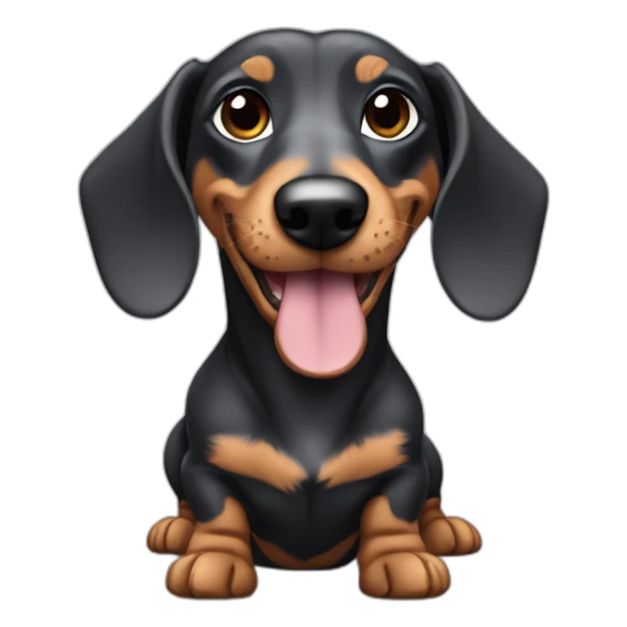 black and grey hair dachshund sticker